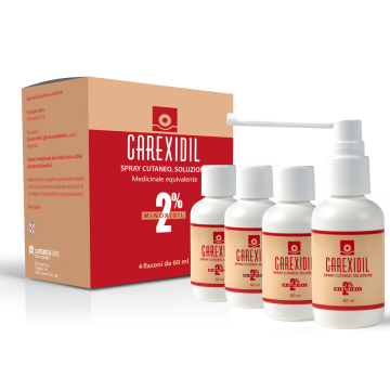 2% spray cutaneo soluzione, 4 flaconi in hdpe da 60 ml con pompa dosatrice