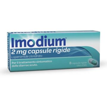 Imodium 2 Mg Loperamide Cloridrato Antidiarroico 8 Capsule Rigide