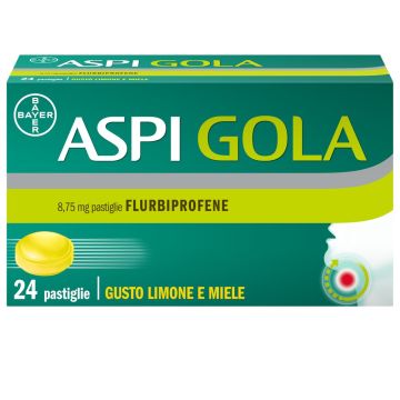 Aspi Gola Antinfiammatorio Mal di Gola 24 caramelle Miele-Limone