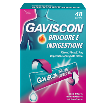 500 mg + 213 mg + 325 mg sospensione orale gusto menta 48 bustine pet/al/pe da 10 ml