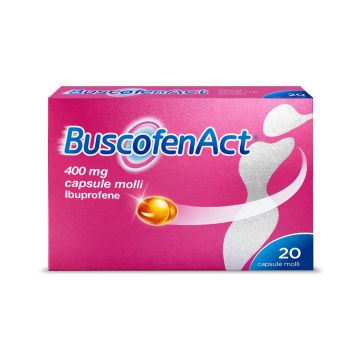 Buscofen Act 400 mg Ibuprofene Analgesico 20 Capsule Molli