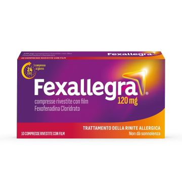 Fexallegra Antistaminico, Allergie Contro i Sintomi della Rinite Allergica, Formato 10 Compresse 120mg