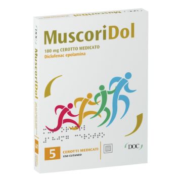 Muscoridol 180 mg cerotto medicato  diclofenac epolamina