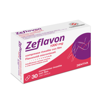 Zeflavon 1000 mg compresse rivestite con film  flavonoidi micronizzati, come diosmina e altri flavonoidi espressi come esperidina