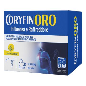 Coryfinoro influenza e raffreddore  600 mg/10 mg granulato in bustina  paracetamolo/fenilefrina cloridrato