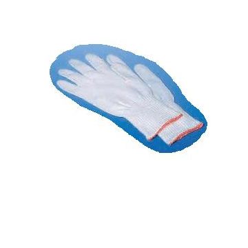 Guanti cot.bianco m.6 f/z