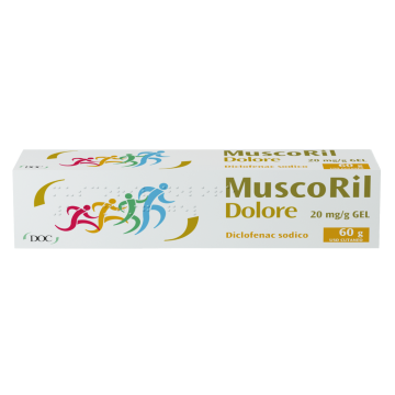 Muscoril dolore 20 mg/g gel  diclofenac, corrispondente a diclofenac sodico (come diclofenac dietilammina)