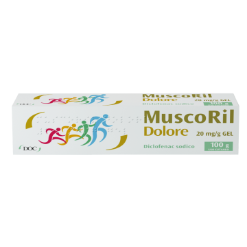 Muscoril dolore 20 mg/g gel  diclofenac, corrispondente a diclofenac sodico (come diclofenac dietilammina)