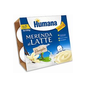 Humana merenda vaniglia 4x100g