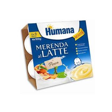 Humana merenda pesca 4x100g