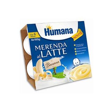 Humana merenda banana 4x100g