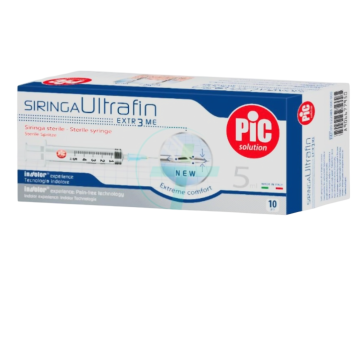 Siringa Ultrafin 5 Ml Gauge 23 1/4 10 Pezzi