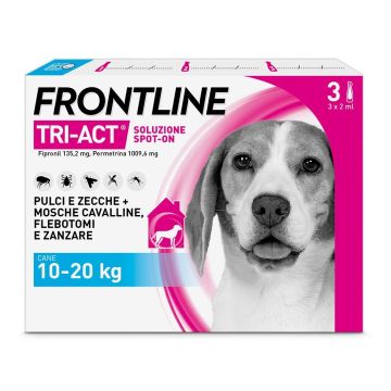 Frontline Tri-Act Soluzione Spot-On Cani 10-20 Kg 3 Pipette Monodose