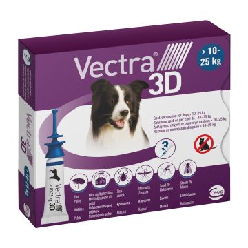 Vectra 3D Blu Spot-On Cani Da 10 A 25 Kg 3 Pipette Monodose