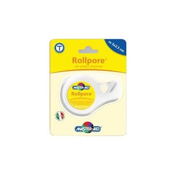Cerotto In Rocchetto Master Aid Rollpore Tessuto Non Tessuto Con Dispenser 2,5 Cm X 5 M