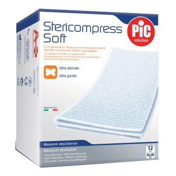 Pic Stericompress Soft XL 36 x 40 cm 12 Compresse