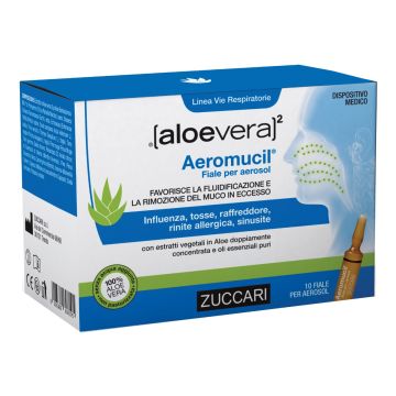 Zuccari Aloevera2 Aeromucil Fiale per Aerosol 10x5 ml