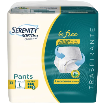 Serenity Soft Dry Sensitive Pants Extra Taglia L 12 Pezzi