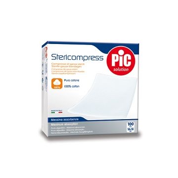 Pic Stericompress Garza Compressa Sterile 10cm x 10cm 50 Pezzi