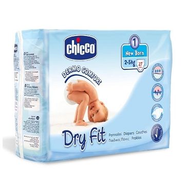 Chicco Pannolini Dryfit 2/5kg 1 New 27pezzi