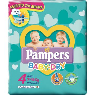 Pampers baby maxi taglia 4 (7-18 kg) 19 pezzi