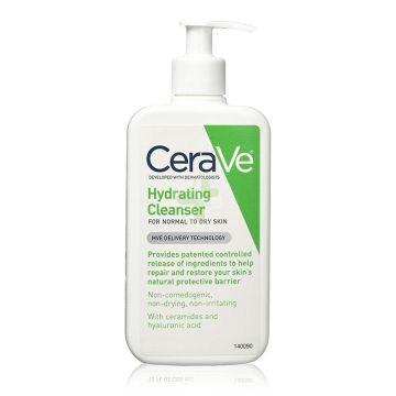 CeraVe Detergente Idratante Viso Pelle da Normale a Secca con Acido Ialuronico e Ceramidi 263 ml