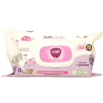 Clendy salviette imbevute soft clean essenza gardenia 72 pezzi