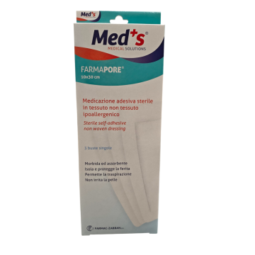 Med’s Farmapore Medicazione Adesiva Sterile 10x30 cm 3 Pezzi