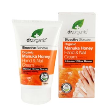 Dr organic manuka honey miele di manuka hand nail cream crema mani 125 ml