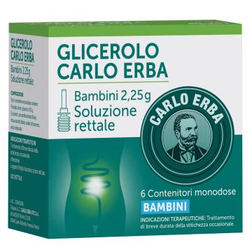 Glicerolo Carlo Erba Bambini 2,25 g 6 Microclismi