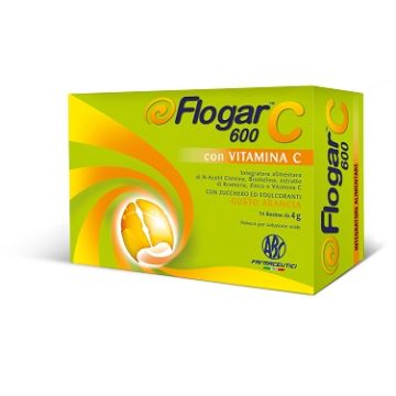 Flogar C 600 Vitamina C 14 Bustine Gusto Arancia