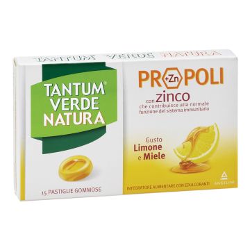 Tantum Verde Natura Propoli Limone e Miele 15 Gommose