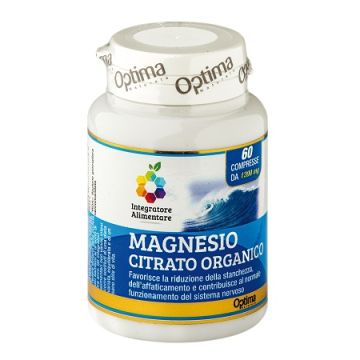 Optima Naturals Colours of Life Magnesio Citrato Integratore Sistema Nervoso 60 Compresse