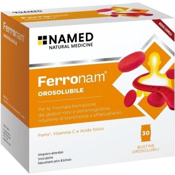 Ferronam Integratore di Ferro per Stanchezza ed Affaticamento 30 Stick