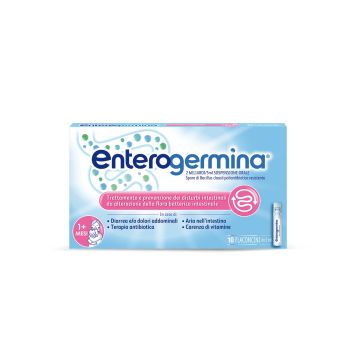 Enterogermina 2 Miliardi Fermenti Lattici, Probiotici Per Disturbi Intestinali, 10 Fiale