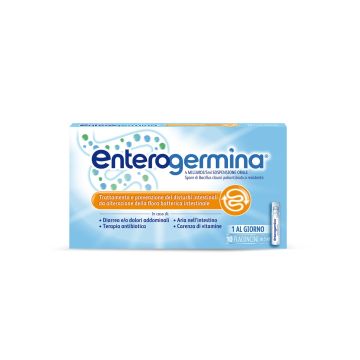 Enterogermina 4 Miliardi Fermenti Lattici, Probiotici Per Disturbi Intestinali, 10 Fiale