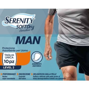 Pannolino serenity man sensitive level 2 10 pezzi