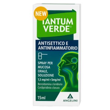 Tantum Verde Antisettico e Antinfiammatorio Spray Mal di Gola 15 ml