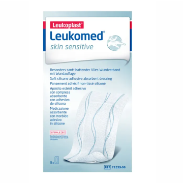 Leukoplast Leukomed Skin Sensitive Medicazione Adesiva 5 x 7,2 cm 5 Pezzi