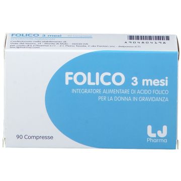 Folico 3 Mesi Integratore Acido Folico 90 Compresse