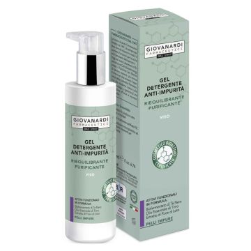 Giovanardi Farmaceutici Gel Detergente Viso Anti Impurità Riequilibrante Purificante Pelli Impure 200 ml