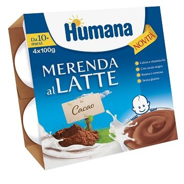 Humana Merenda Latte Cioccolato 4x100g