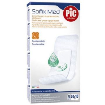 Pic Soffix Med Cerotto Post Operatorio Delicato In TNT 10x20 cm 5 Pezzi