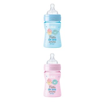 Chicco Biberon Benessere Mr Wonderful Silicone 150 ml