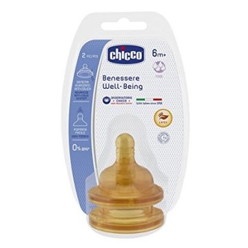 Chicco tettarella benessere pappa 2 pezzi caucciù