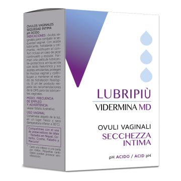Vidermina MD Lubripiù Ovuli Vaginali 10 Ovuli