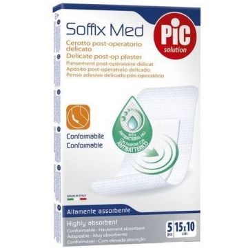 Pic Soffix Med Cerotto Post Operatorio Delicato In TNT 15X10 cm 5 Pezzi