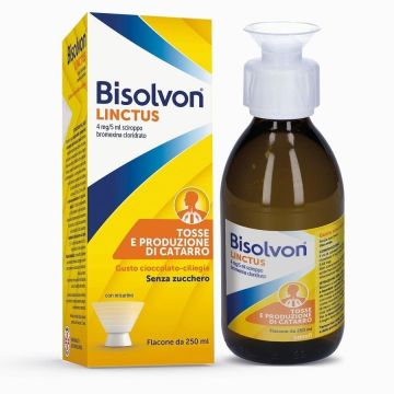 Bisolvon Linctus 8 mg/5 ml Bromexina Cloridrato Sciroppo Gusto Cioccolato-Ciliegia