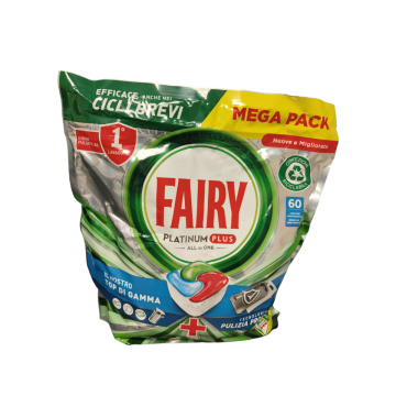 Fairy Platinum Plus Regular Detersivo Lavastoviglie 60 Capsule