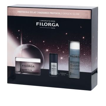 Filorga Cofanetto Protocollo Luminosità Oxygen Glow Crema 50 ml + NCEF-Revitalize Serum 5ml + Soluzione Micellare 50 ml